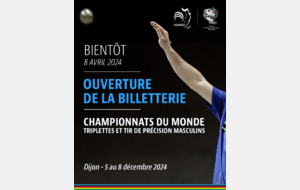 Ouverture billetterie championnats du monde à Dijon