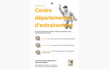 Nouveauté !! Création du centre Départemental d'entrainement et de perfectionnement pour les jeunes